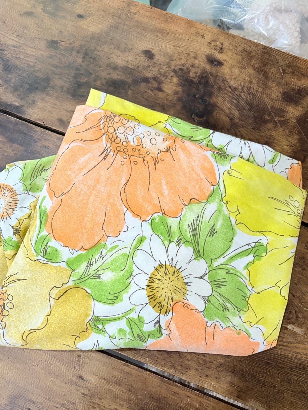 Vintage 70’s Morning Splendor Sears & Roebuck Colorful Fitted  Floral Sheet